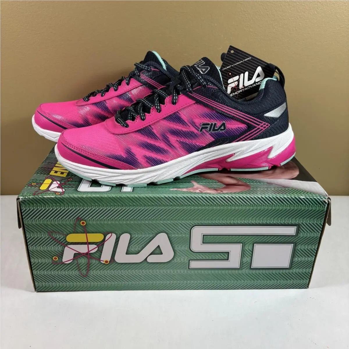 Fila Lazerlite Energized Shaun T Memory Advance Pink Black Shoes Womens 9.5
