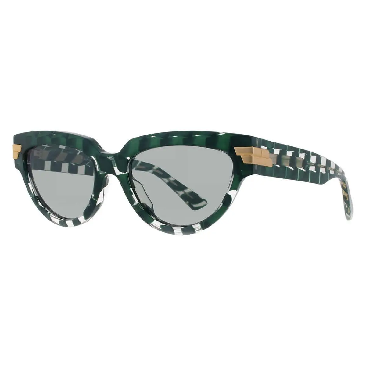 Bottega Veneta Green Cat Eye Ladies Sunglasses BV1035S 008 55 BV1035S 008 55