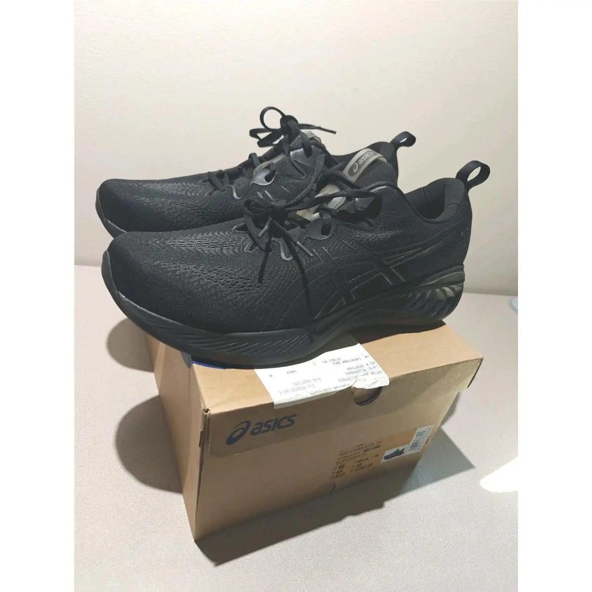 Asics Men`s Gel-cumulus 25 Running Shoes 15 US Triple Black/gunmetal