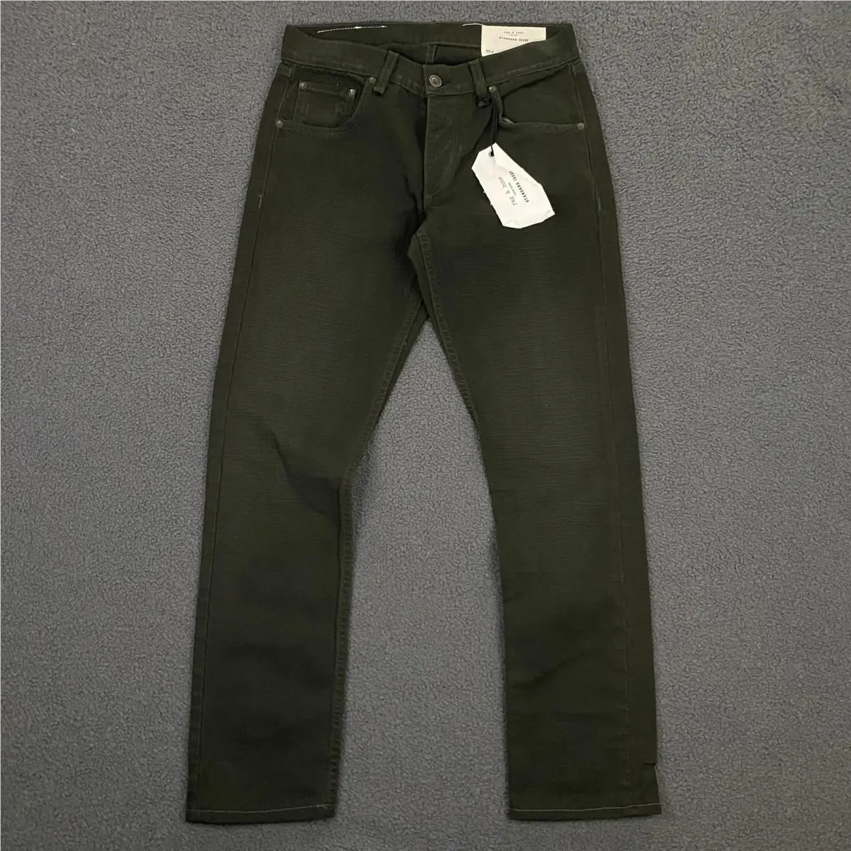 Rag Bone Jeans Mens 29x30 Green Fit 2 Slim Leg Denim Pants Button Fly
