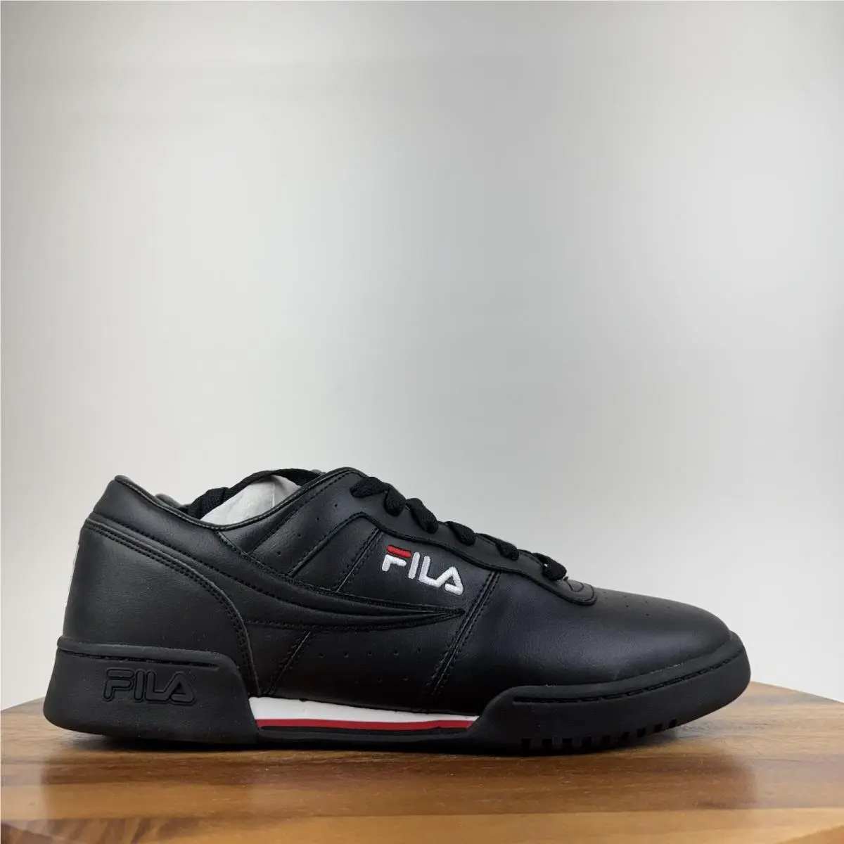 Fila Original Fitness Mens Fila Fitness Black Leather Low Casual Sneakers Size 13 D