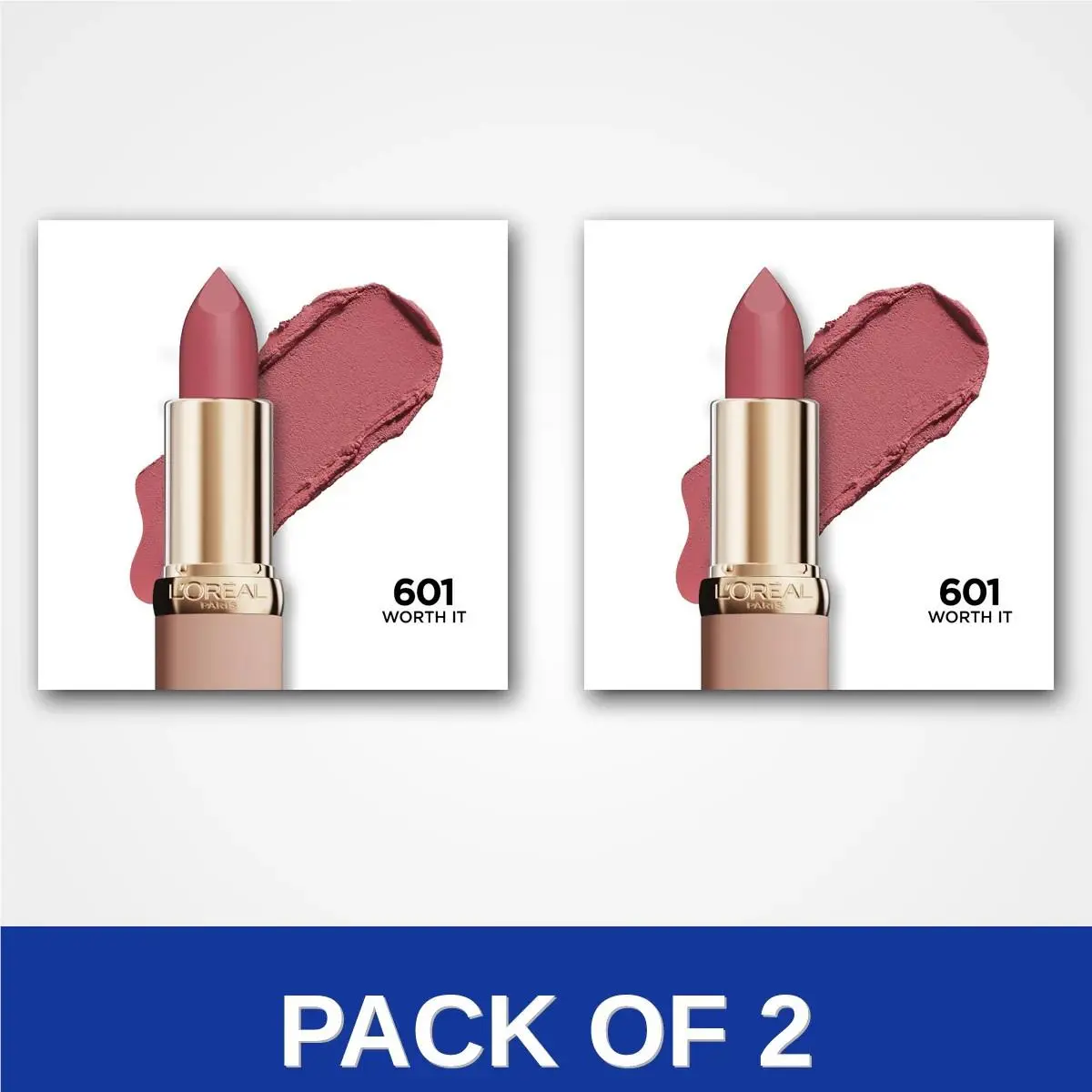 Pack of 2 - L`oreal Paris Colour Riche Blurred Matte Lipstick 601 Worth