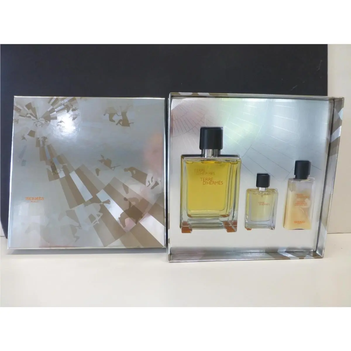 Terre D`hermes Set 3.3 oz Edt Spray 0.42oz Edt Spray 1.35 After Shave Lotion by Hermes