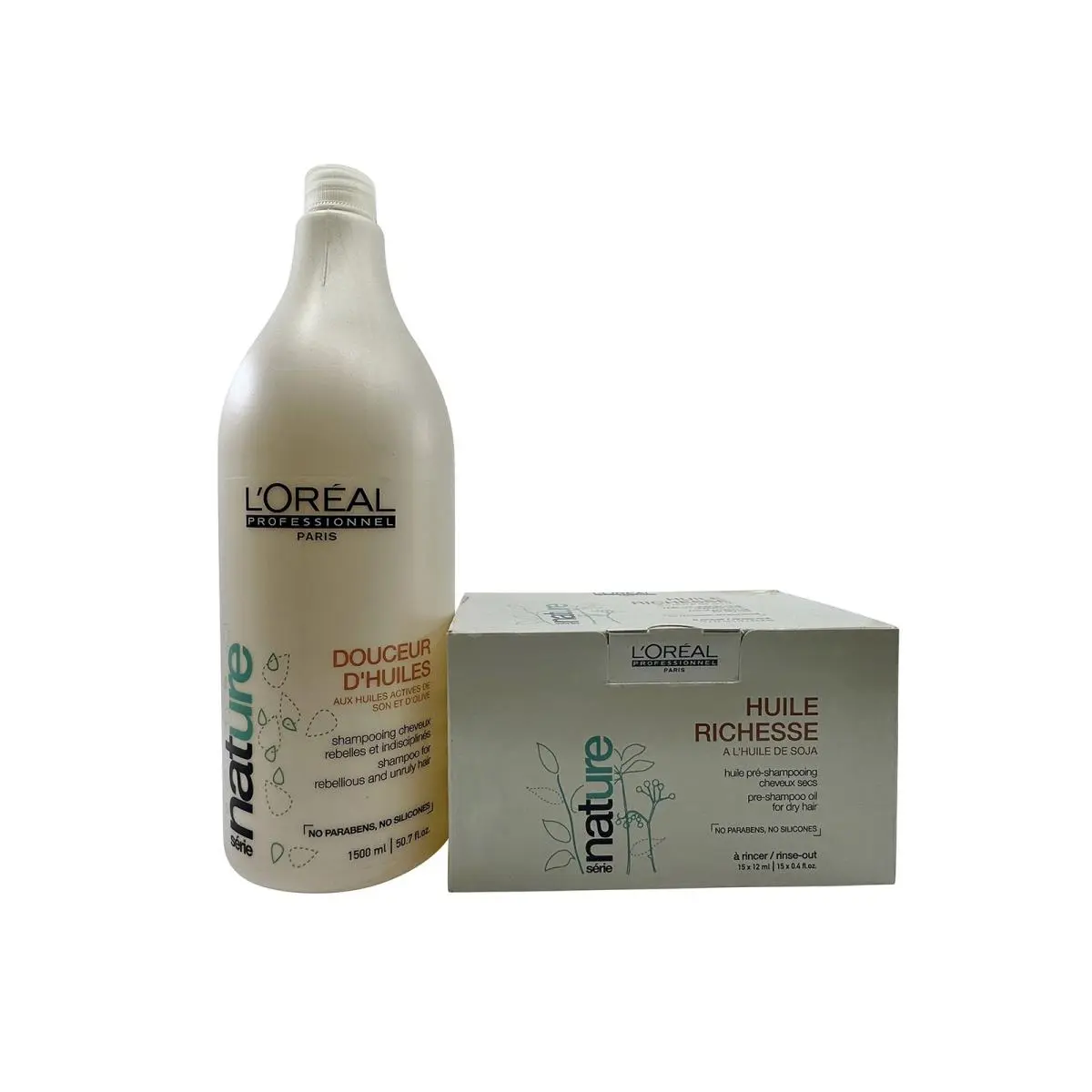 L`oreal Douceur D`huiles Shampoo 50.7 OZ Huile Richesse Pre Shampoo Oil 15x2ml