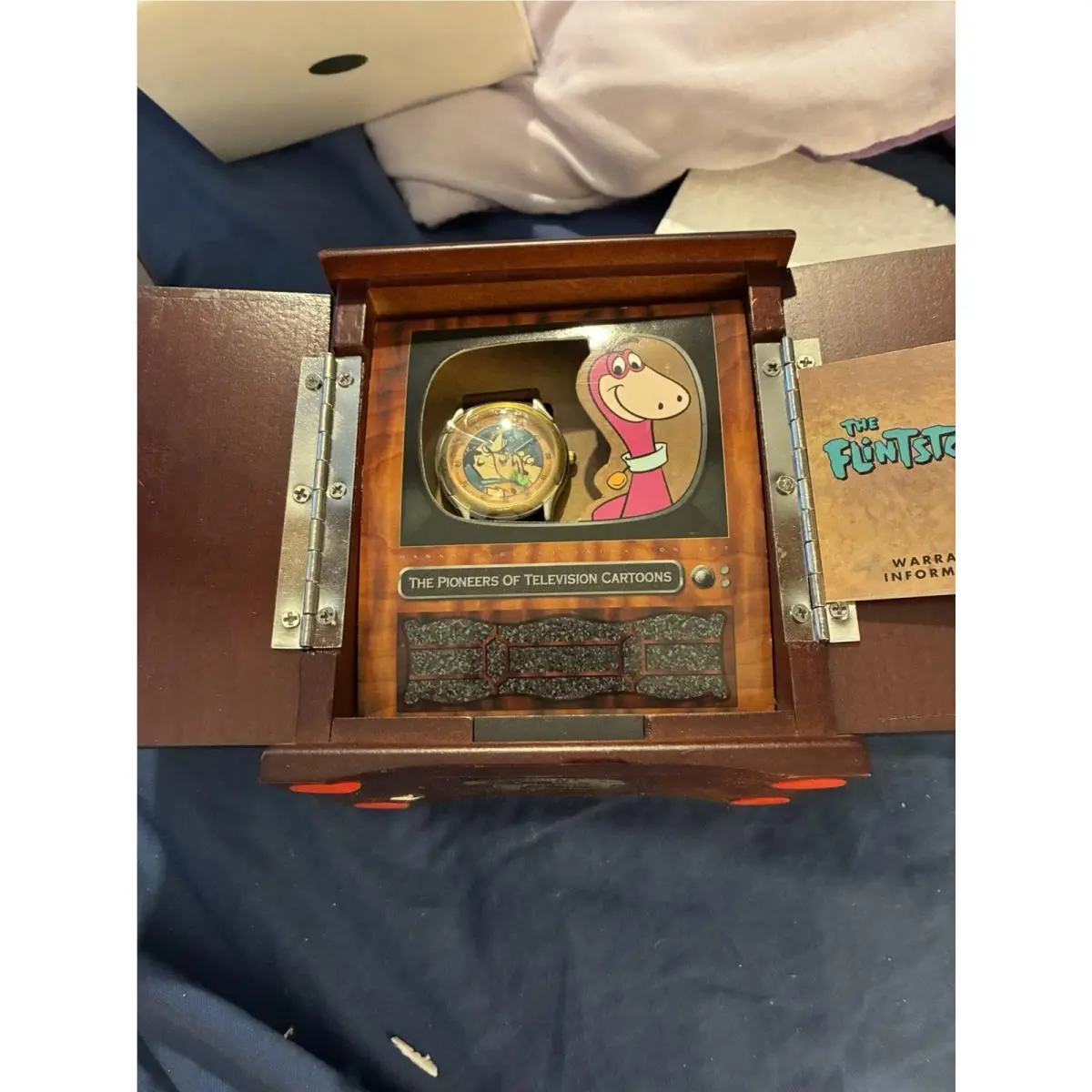 Flintstones Fossil Watch Limited Edition 140/2500 Mint Wooden Cabinet 1995