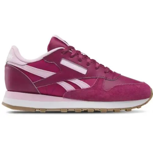 Reebok Classic Leather Kids Running Shoes Berry Rose Gum Youth GS 1002297