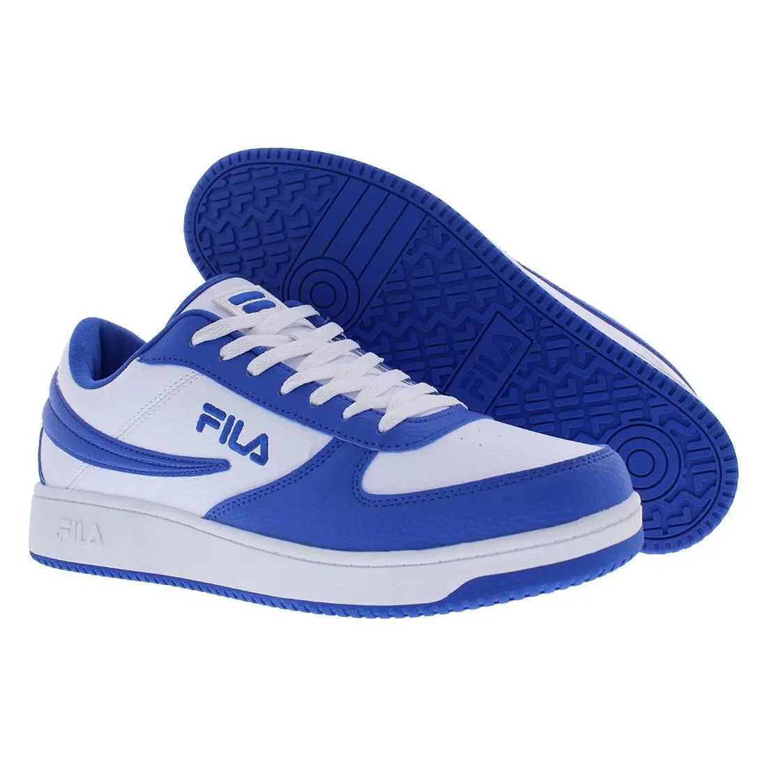 Fila A Low Leather Mens Shoes Size 11 Color: White/prince Blue/prince Blue