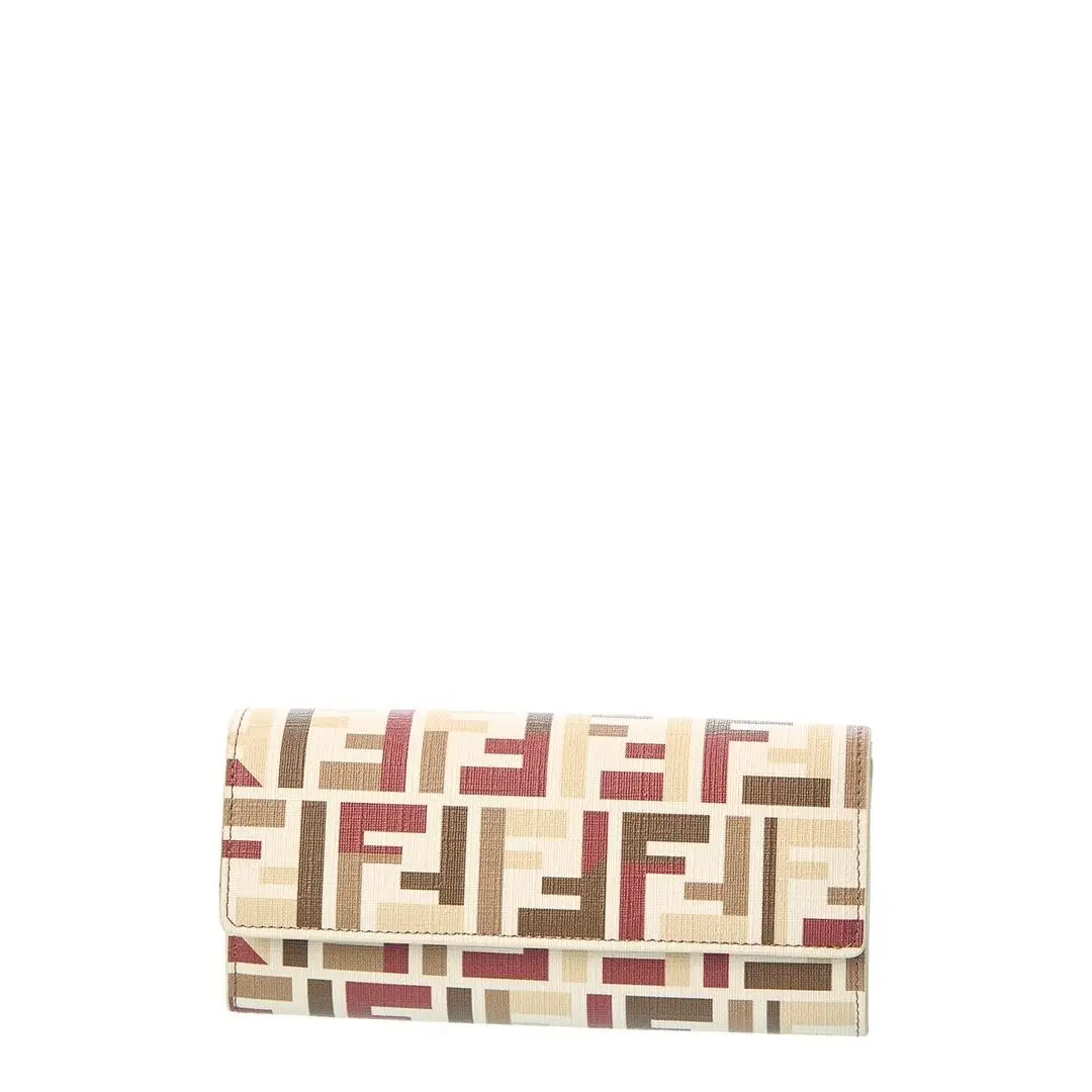 Roma Ff Wallet On Chain Women`s Beige by Fendi