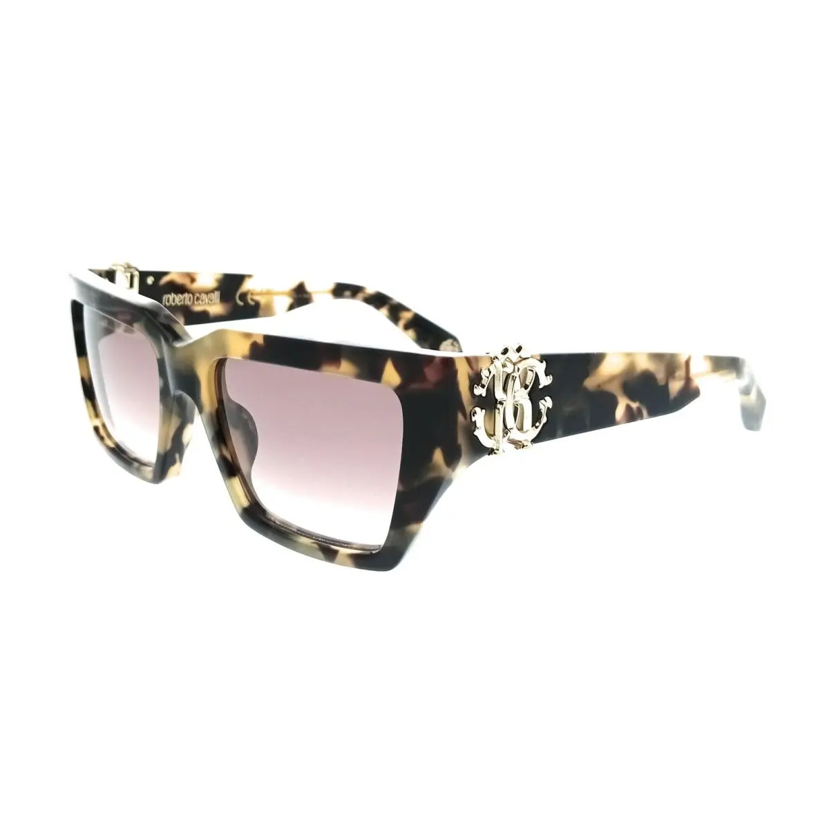 SRC016M550AGG Vintage Havana Square Unisex Sunglasses by Roberto Cavalli