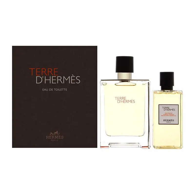 Terre D`hermes By  Men 2 Piece Set 3.3 oz Edt Spray 2.5 oz SG by Hermes