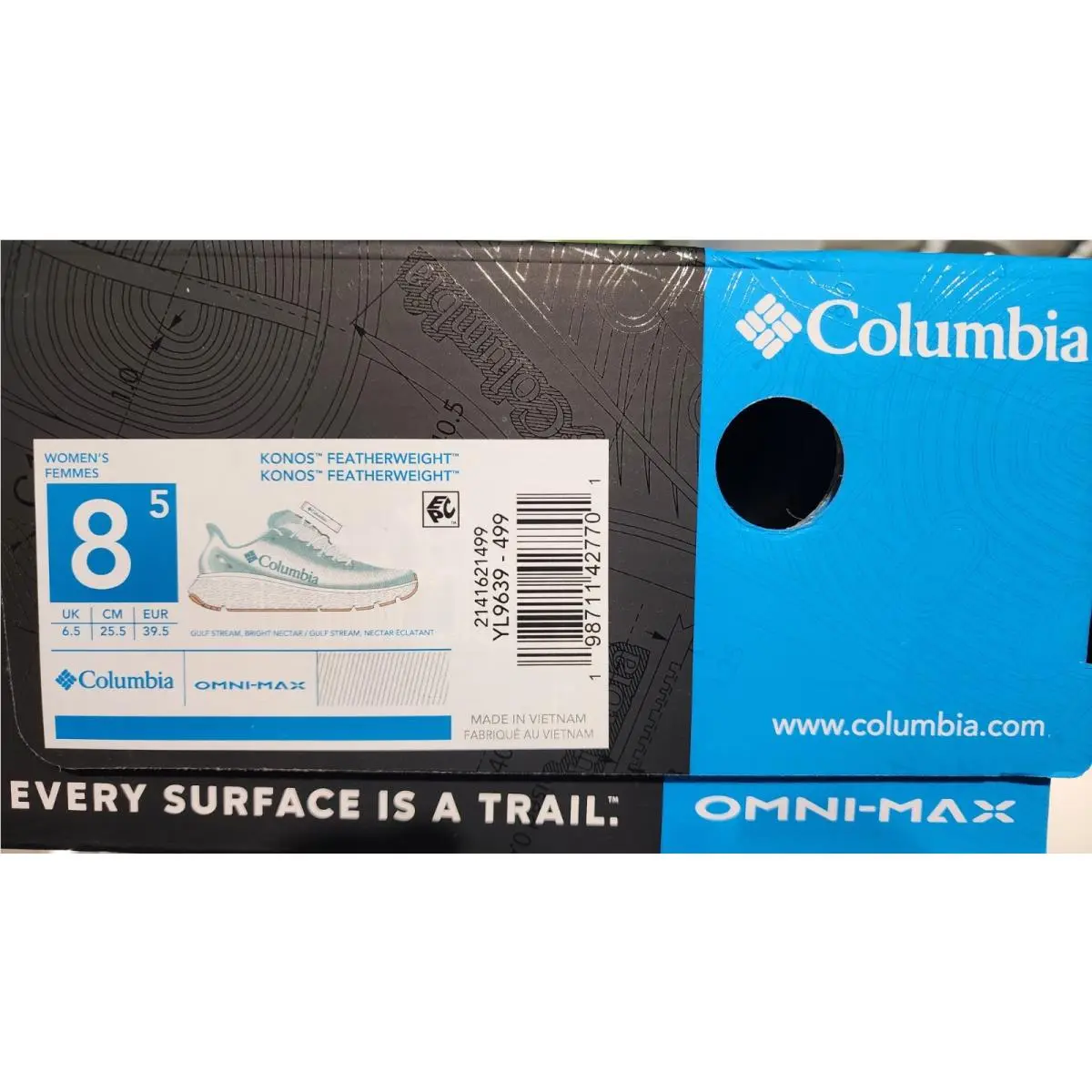 Columbia shoes - Columbia Konos Featherweight Omni-Max - Konos Featherweight - WMNS YL9639-499 - Blue 12