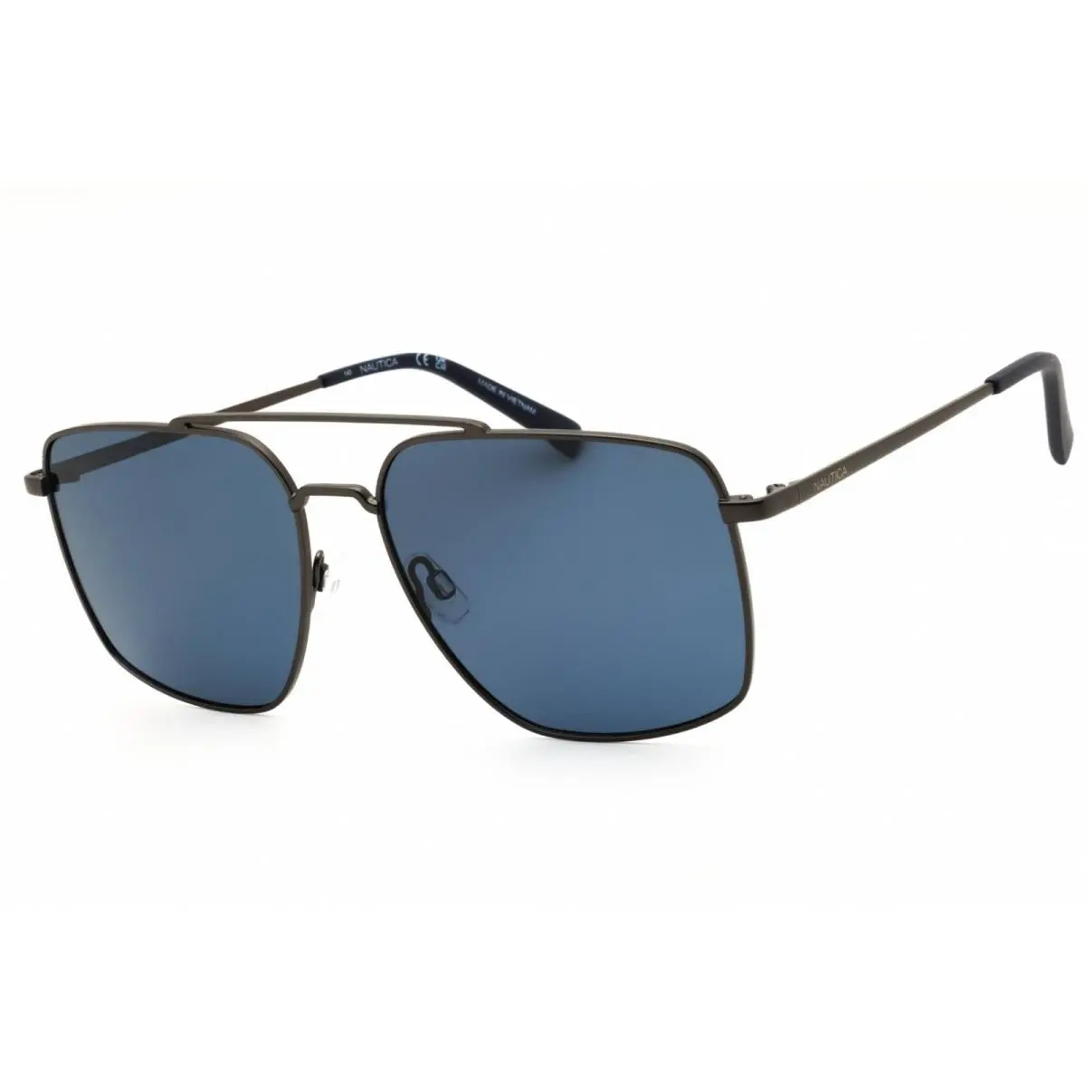 Nautica Men`s Sunglasses Matte Gunmetal Rectangular Full Rim Frame N106SP 030