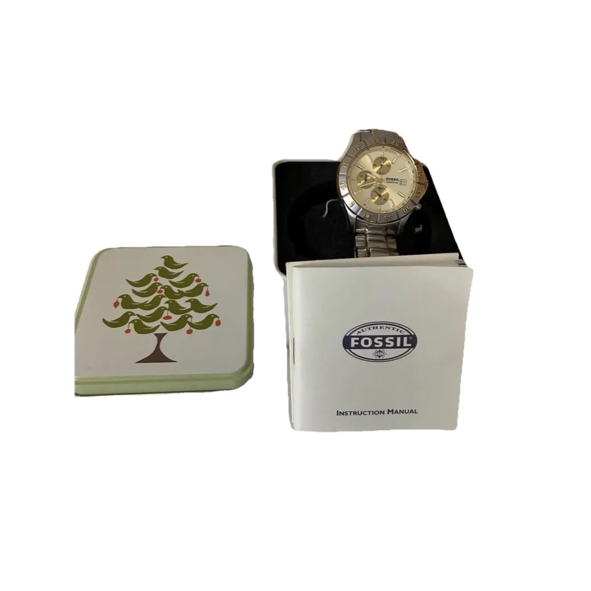 Speedway Chronograph Men`s Quartz Watch Full Stainless Steel by Fossil