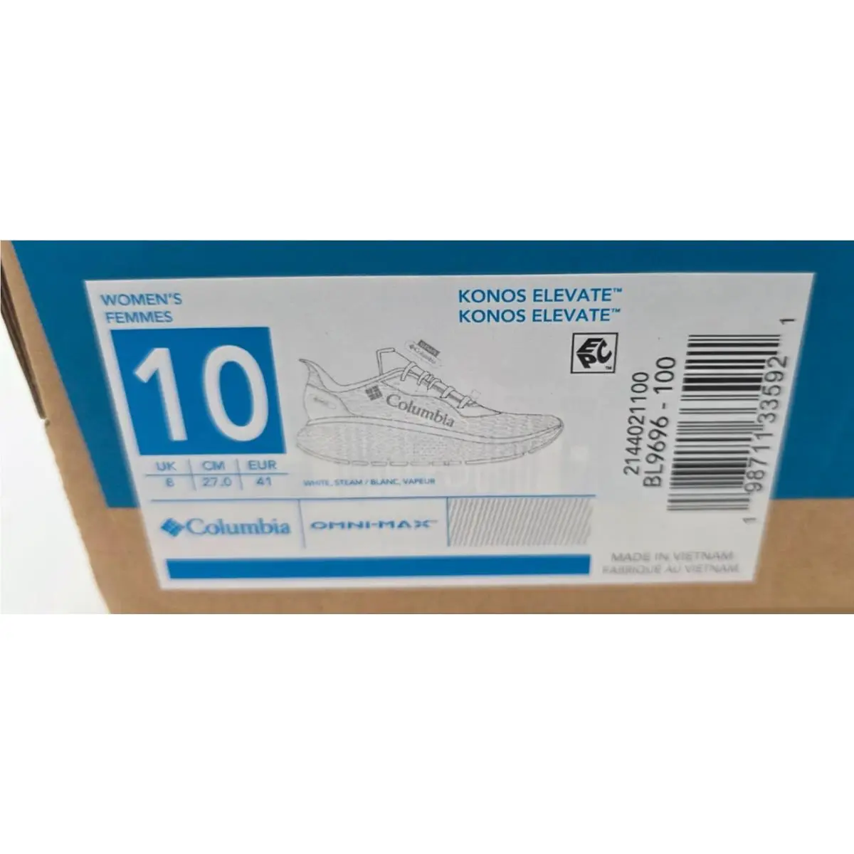 Columbia shoes - Columbia Konos Elevate - Konos Elevate - 21440211 - White/Steam (UPC: 198711335921) 10