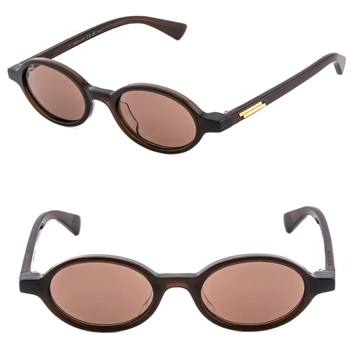 1388 BV1388S Brown Classic Oval Unisex Sunglass 007 by Bottega Veneta