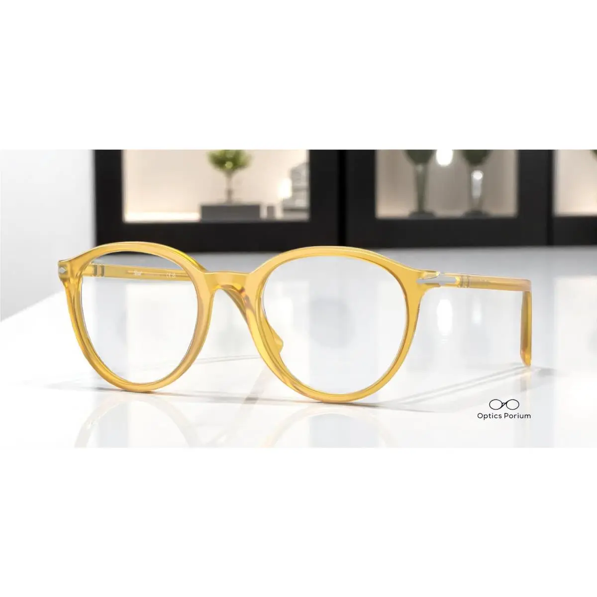 PO3353V 204 Miele Clear 51 mm Unisex Eyeglasses by Persol