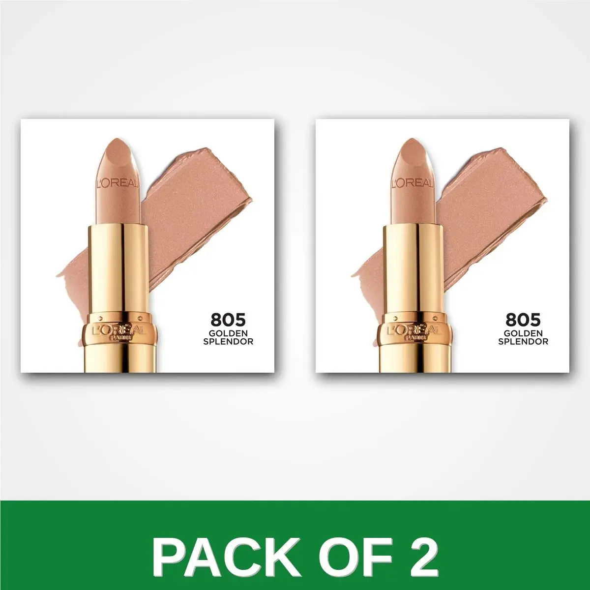 Pack of 2 - L`oreal Paris Colour Riche Satin Lipstick 805 Golde