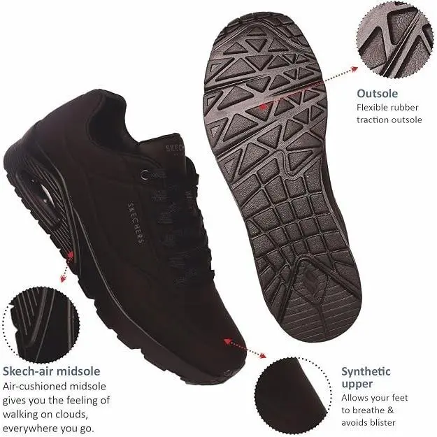 Skechers shoes - Skechers Uno-Stand on Air - Air - Black 2