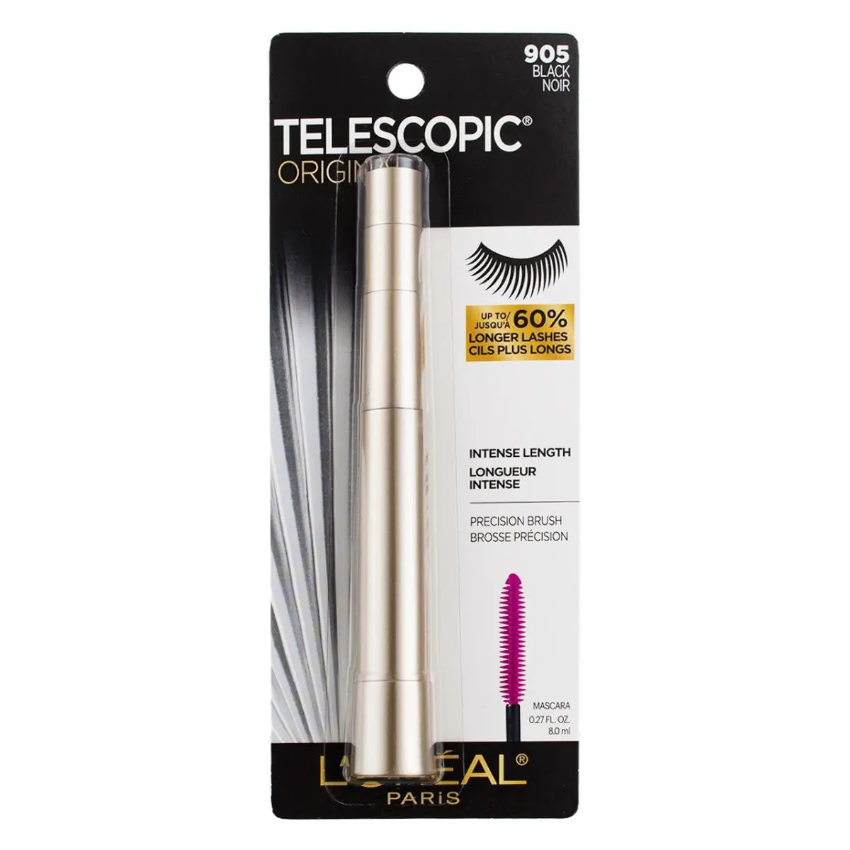 6 Pack L`oreal Paris Telescopic Mascara Black 905 0.27 fl oz