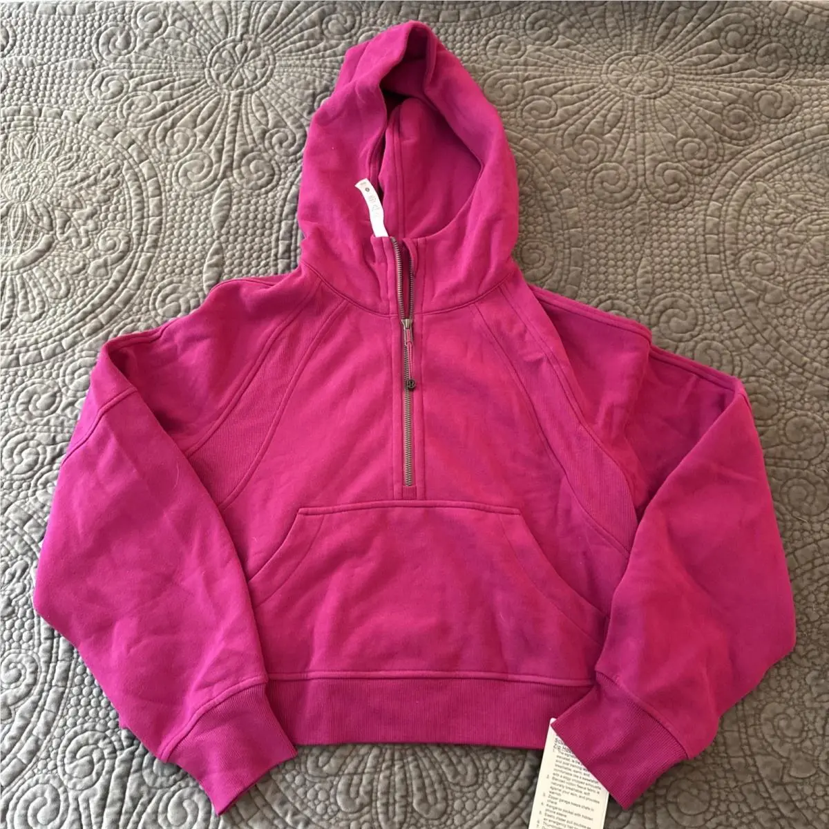 Lululemon Scuba Oversized Half Zip Hoodie Rare Ripened Raspberry Xs/s Women`s