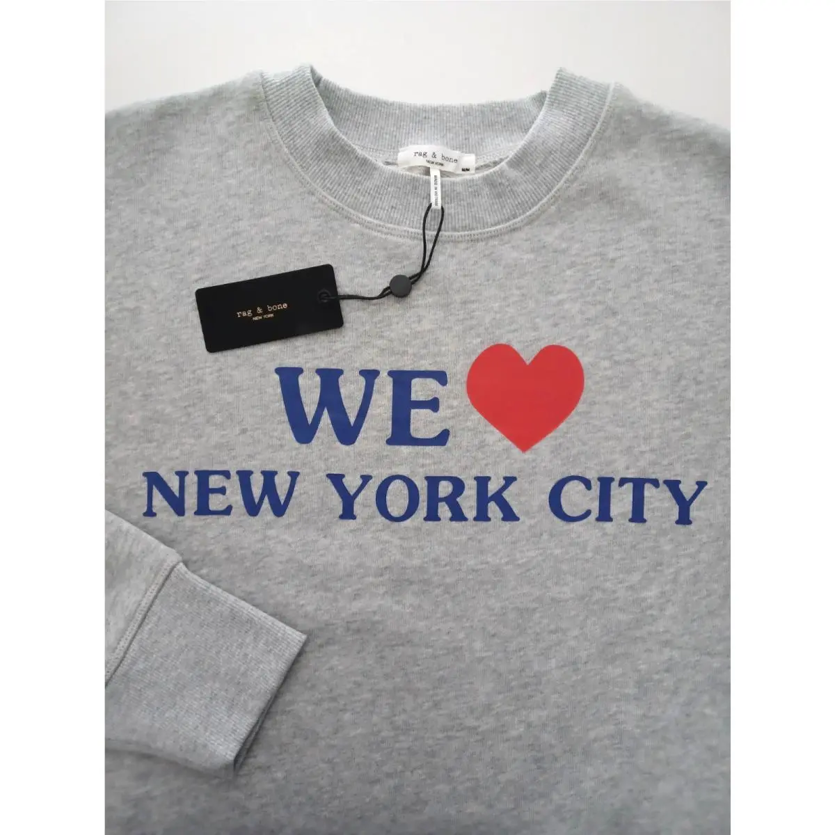 Rag Bone Nyc York Sweatshirt Heather Gray Atheisure Oversized Streetwear
