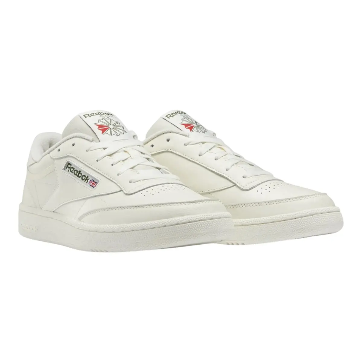 Reebok Club C Sneaker in White Leather Kids`