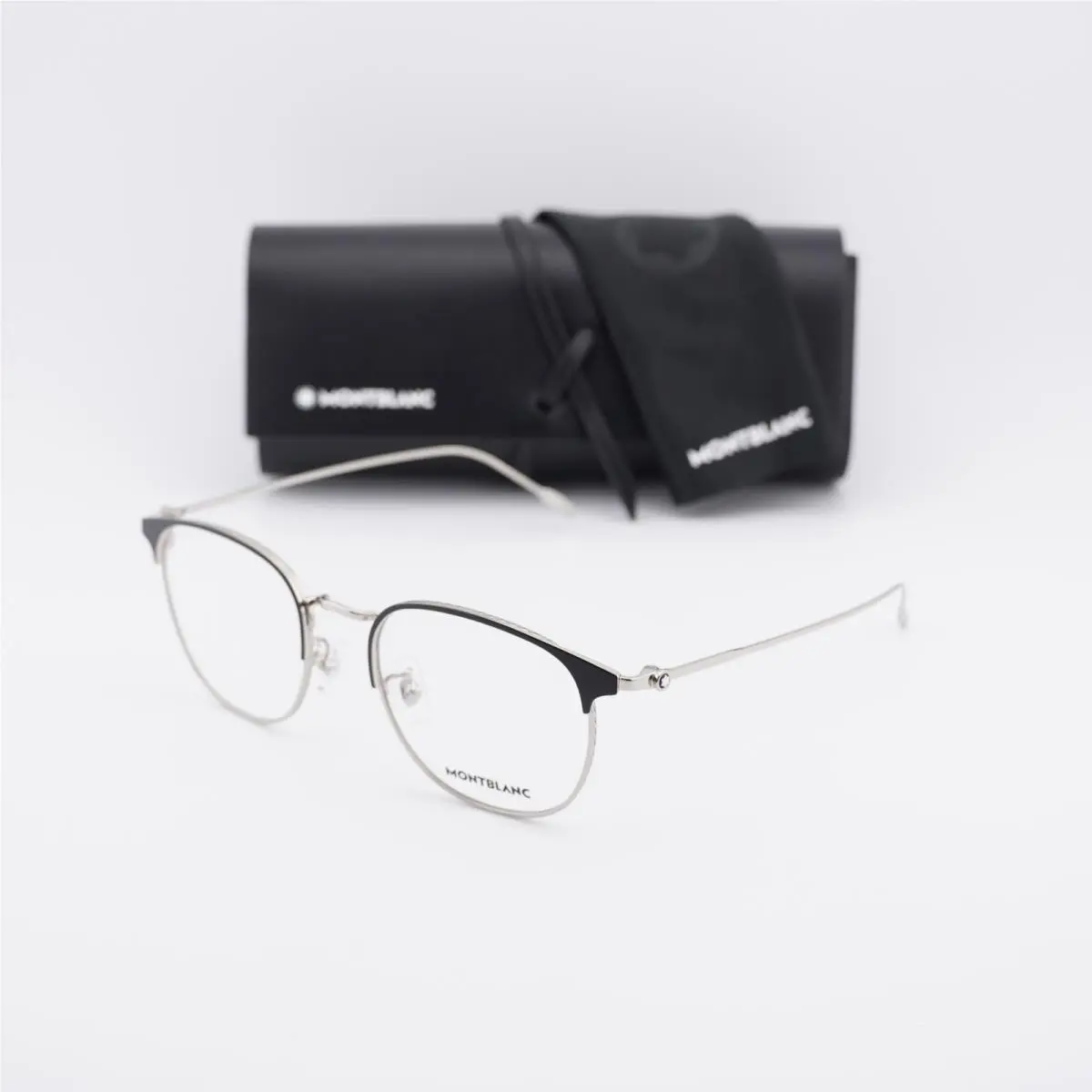 Montblanc MB0191O 005 Black/silver 52mm Eyeglasses