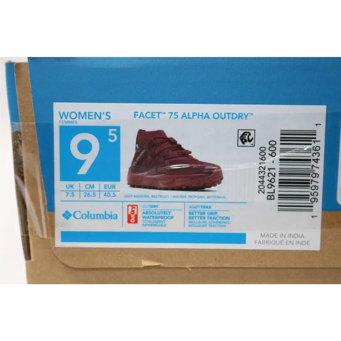 Columbia shoes - COLUMBIA Facet 75 Alpha - Facet Alpha - Red 22