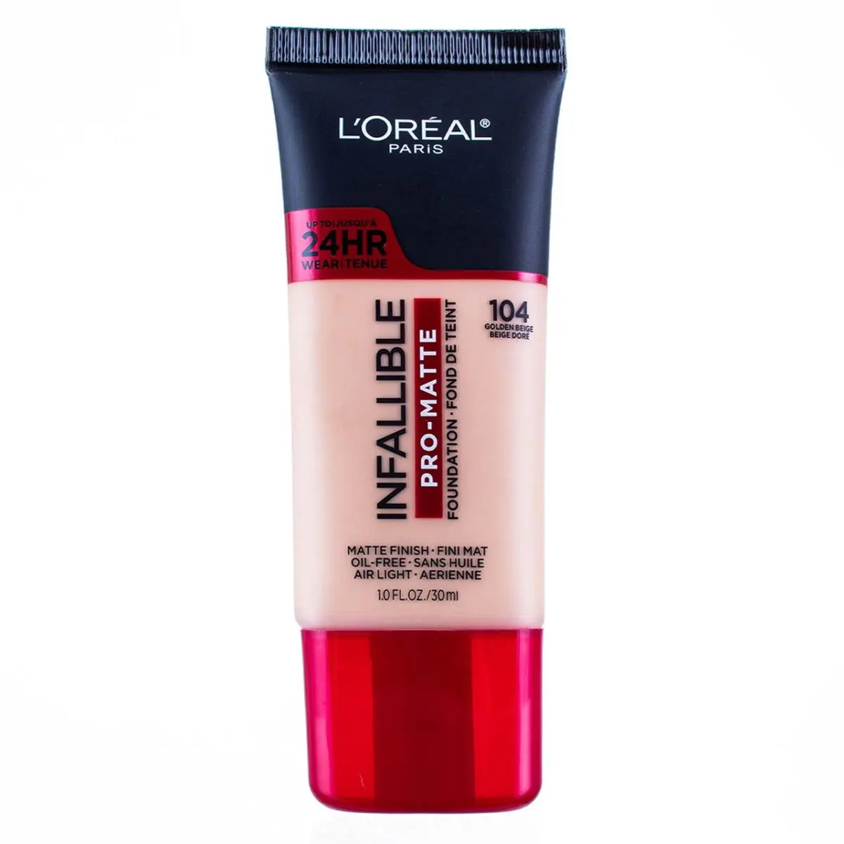 4 Pack L`oreal Paris Infallible Promatte Foundation Golden Beige 104 1 fl oz