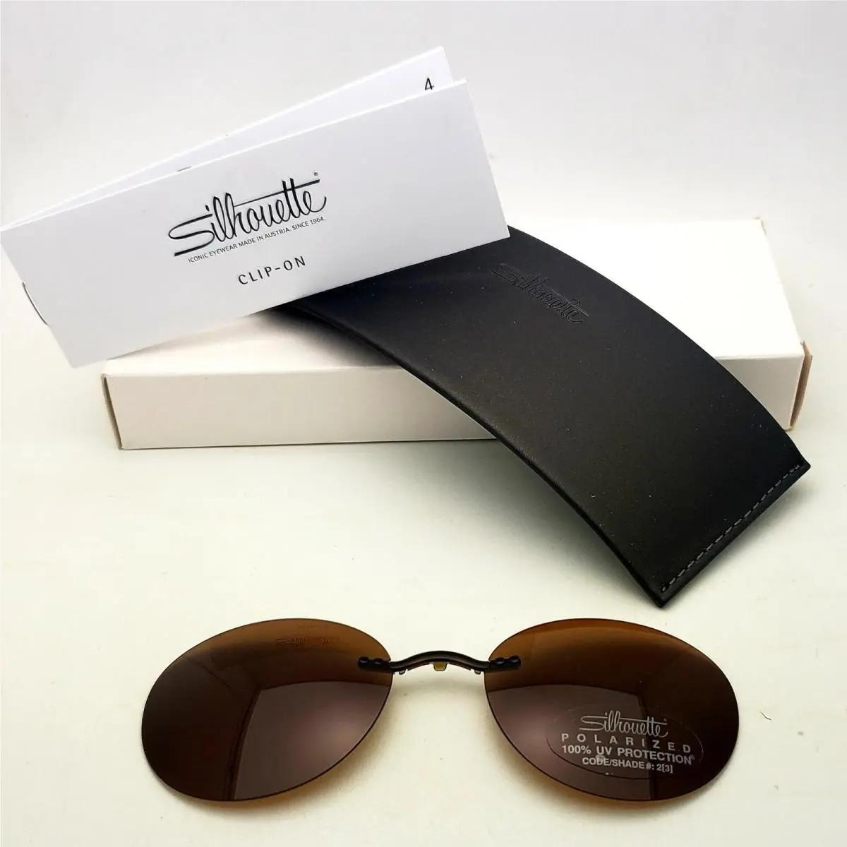 Silhouette Eyeglasses 5521 EP 5065 Titan Next Generation Brown Polarized Clip-on