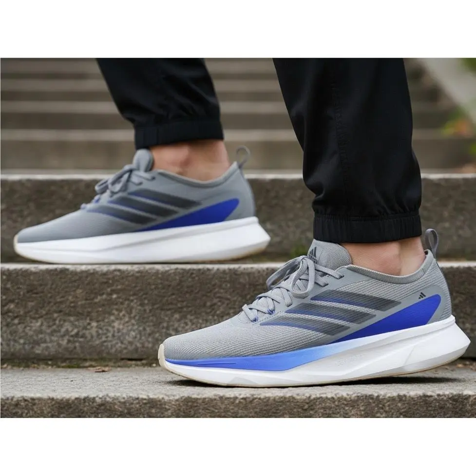 Adidas Running Shoes Mens Low Top Athletic Sneaker Casual Gray Size 13