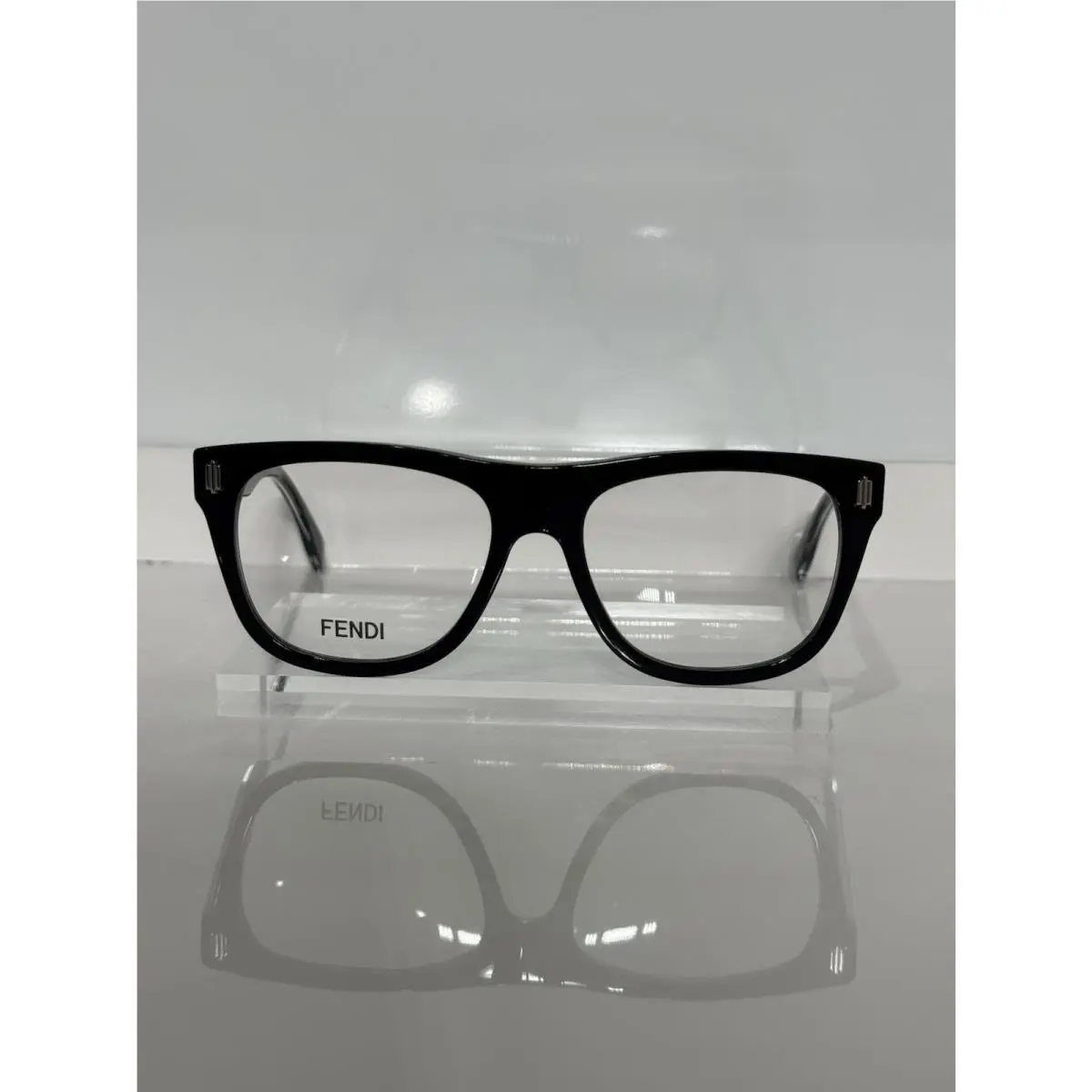 FE50070I 001 Black Acetate Retro Unisex Eyeglasses 54mm by Fendi
