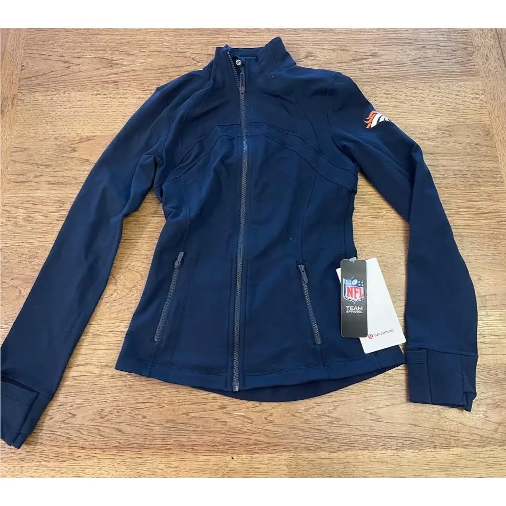 Lululemon Navy Sz 4 Denver Broncos Define Long Sleeve Full Zip Jacket