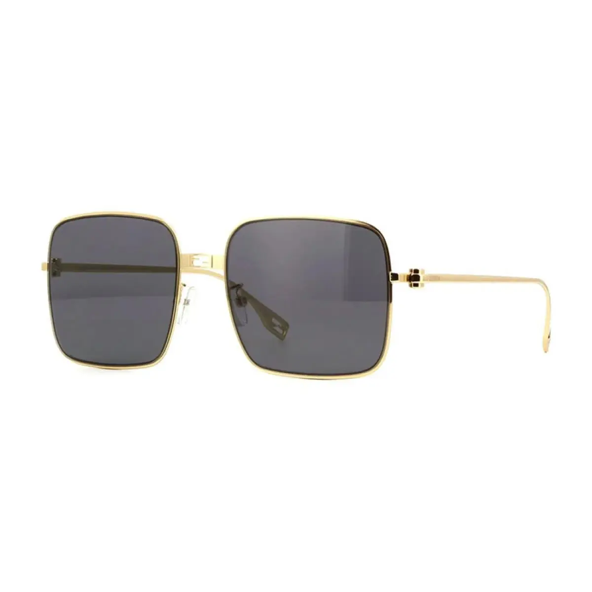 Fendi FE40123U 30A Square Shiny Gold/smoke 55 mm Women`s Sunglasses Frame