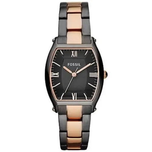 Fossil Women`s Casual Watch ES3059 S/ Steel Bracelet Dark Gray Rose Gold