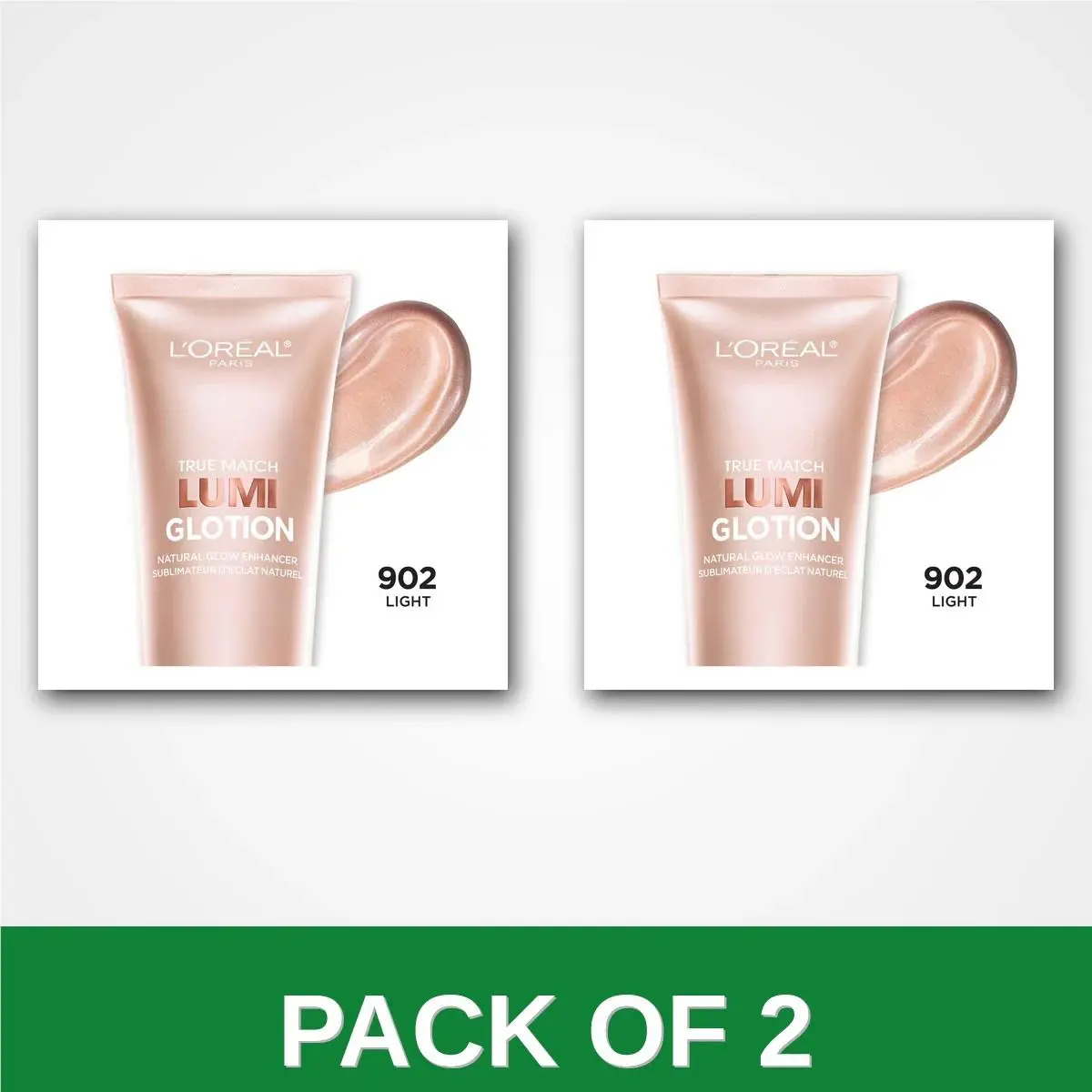 Pack of 2 - L`oreal Paris Lumi Glotion Natural Glow Enhancer 902 Light