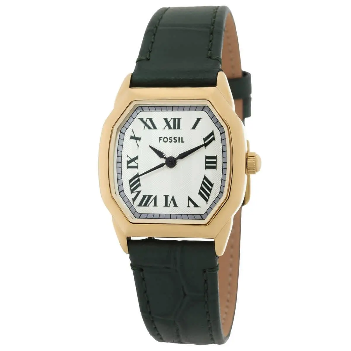 Fossil Harlow Quartz Cream Dial Ladies Watch ES5427 - Beige, Dial: Cream, Band: Green