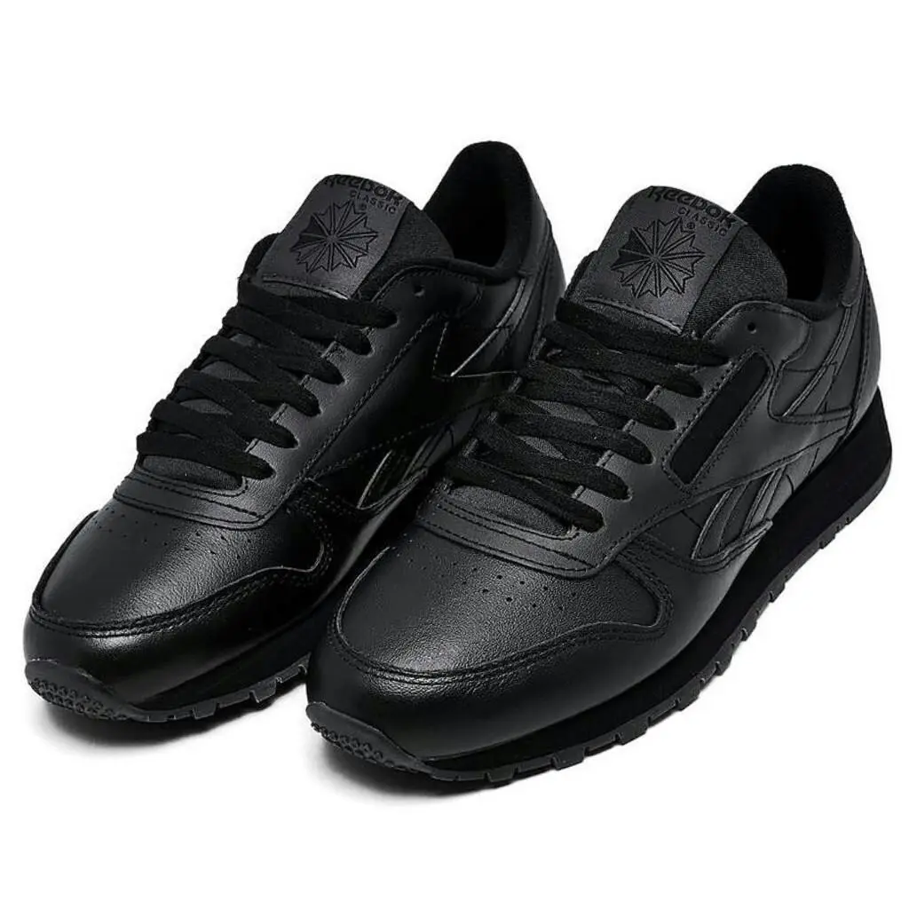 Reebok shoes - Reebok Classic Leather - Classic Leather - Black, Manufacturer: Black/Black/Grey 9