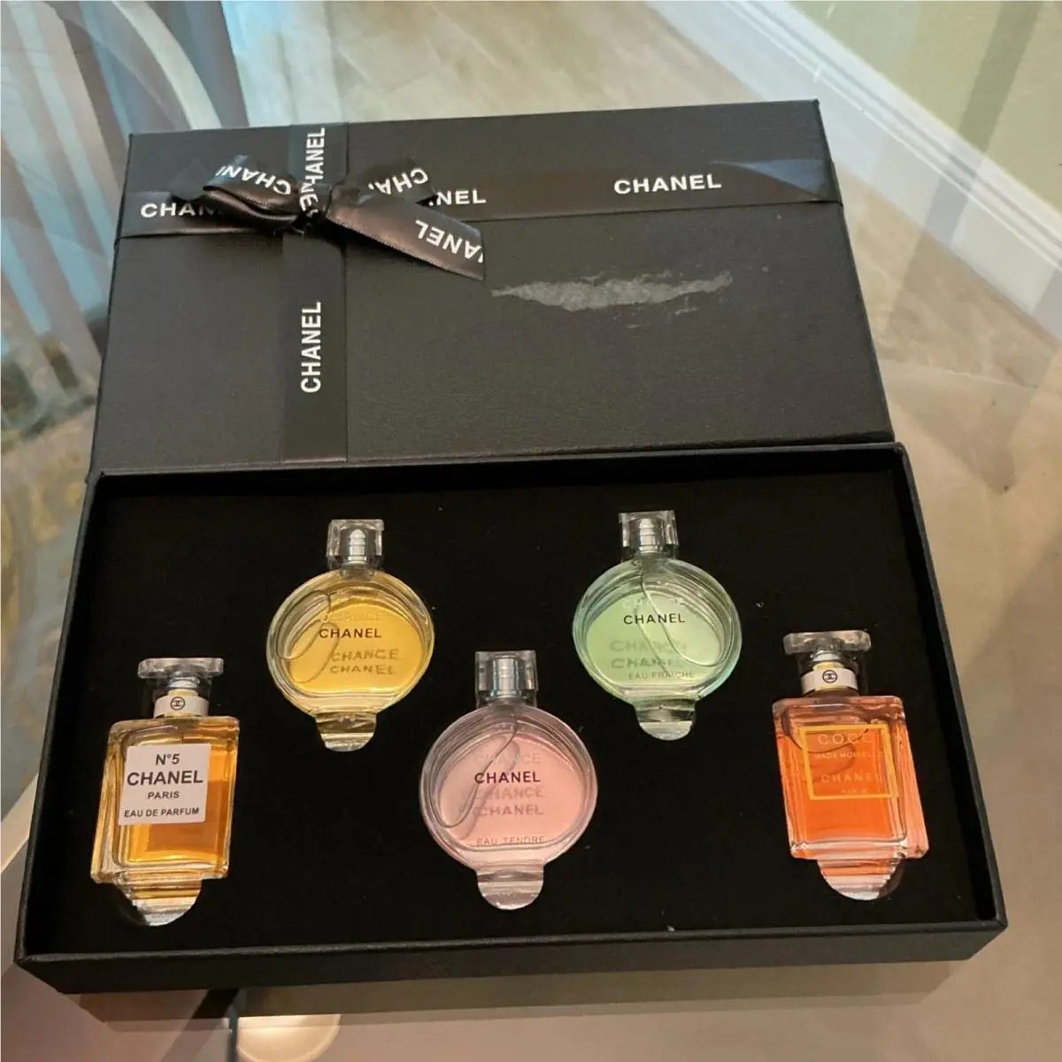 Chanel Perfume Gift Set – 5 x 7.5ml -new Black Box