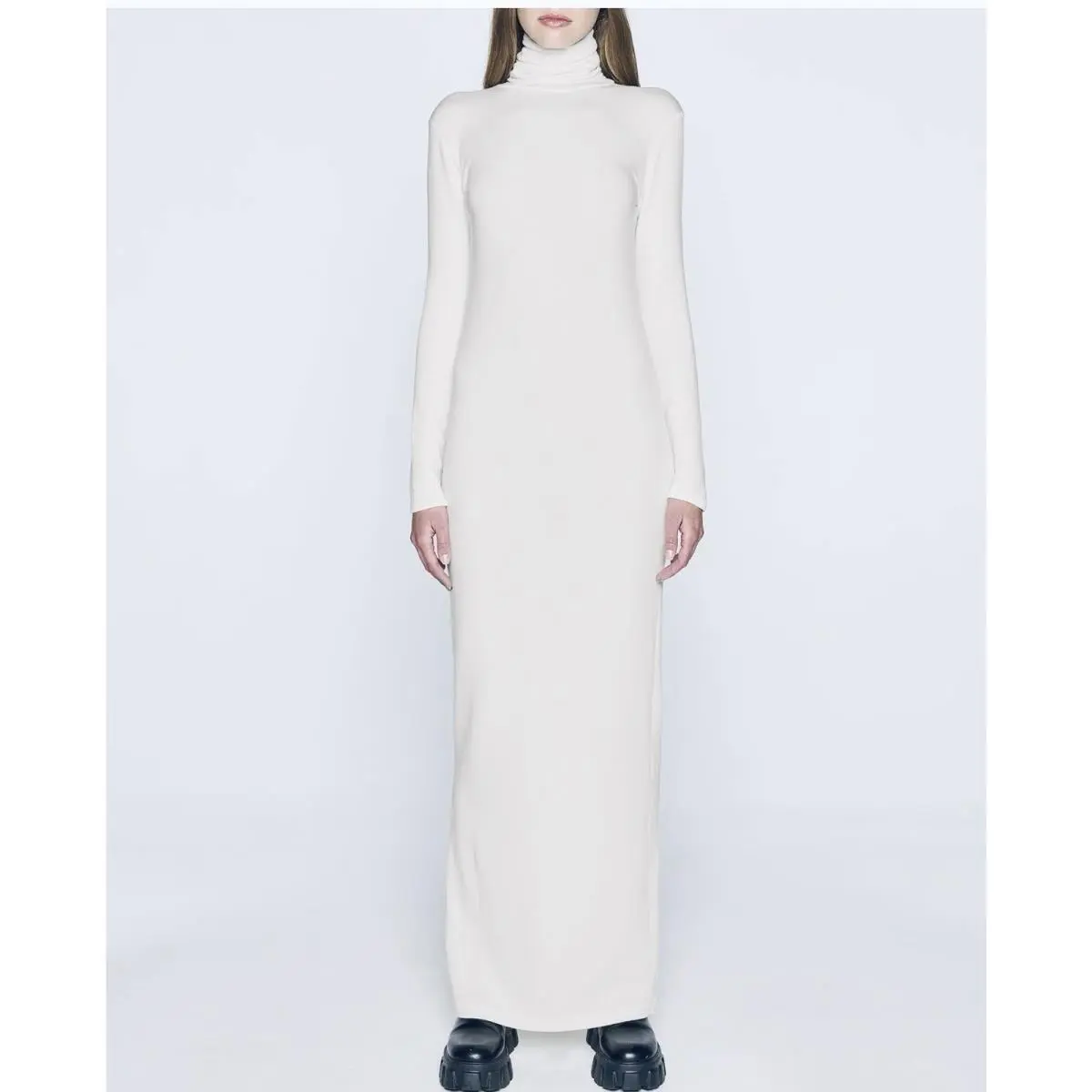 Rag Bone Harlow Turtleneck Stone Knit Maxi Dress Size XS