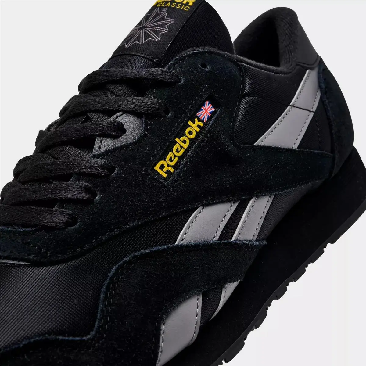 Reebok shoes - Reebok Classic Nylon - Classic Nylon - Black, Manufacturer: Black/Grey/Yellow 2