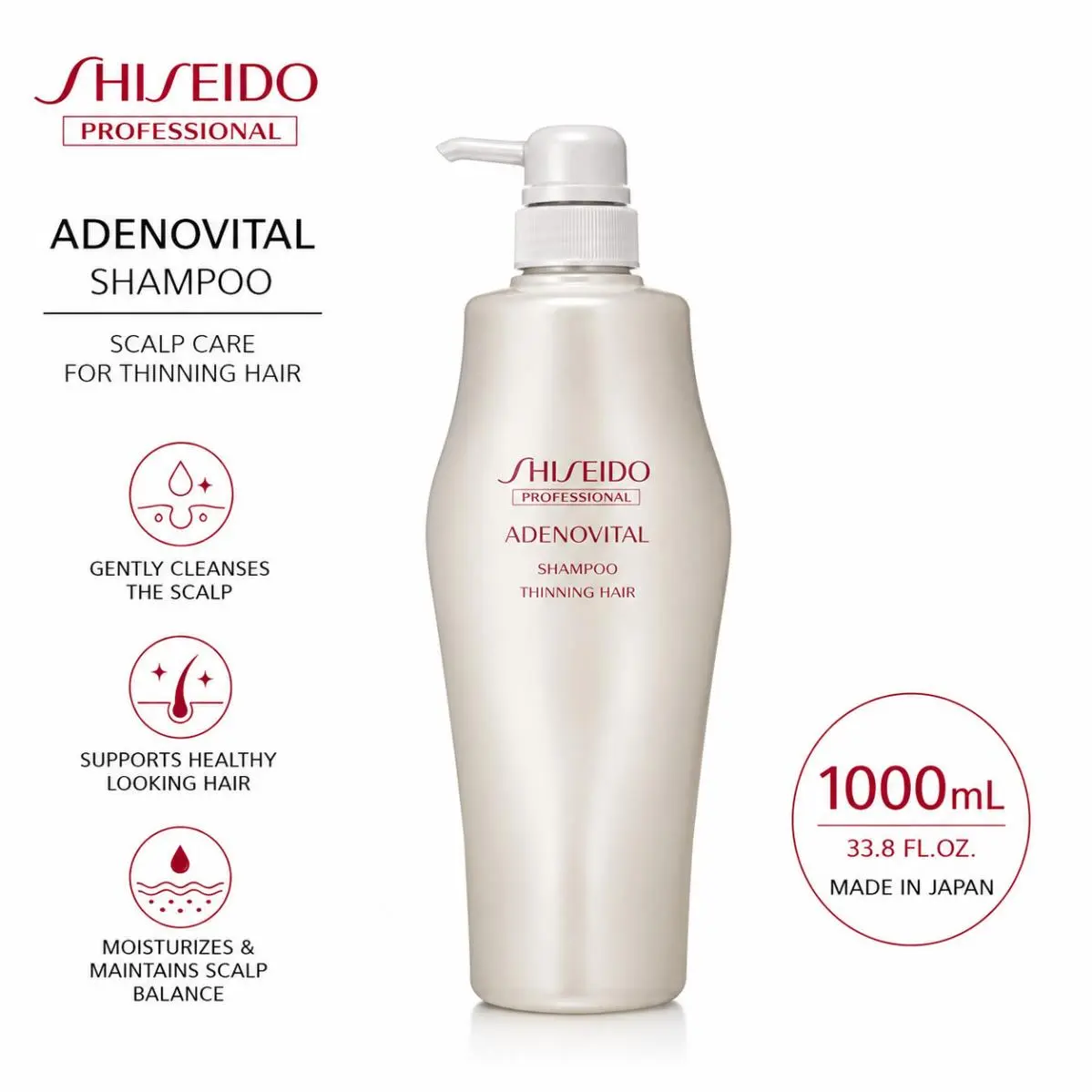 The Thinning Hair Care Adenovital Scalp Treatment Shampoo 1000ml/33.8oz by Shiseido
