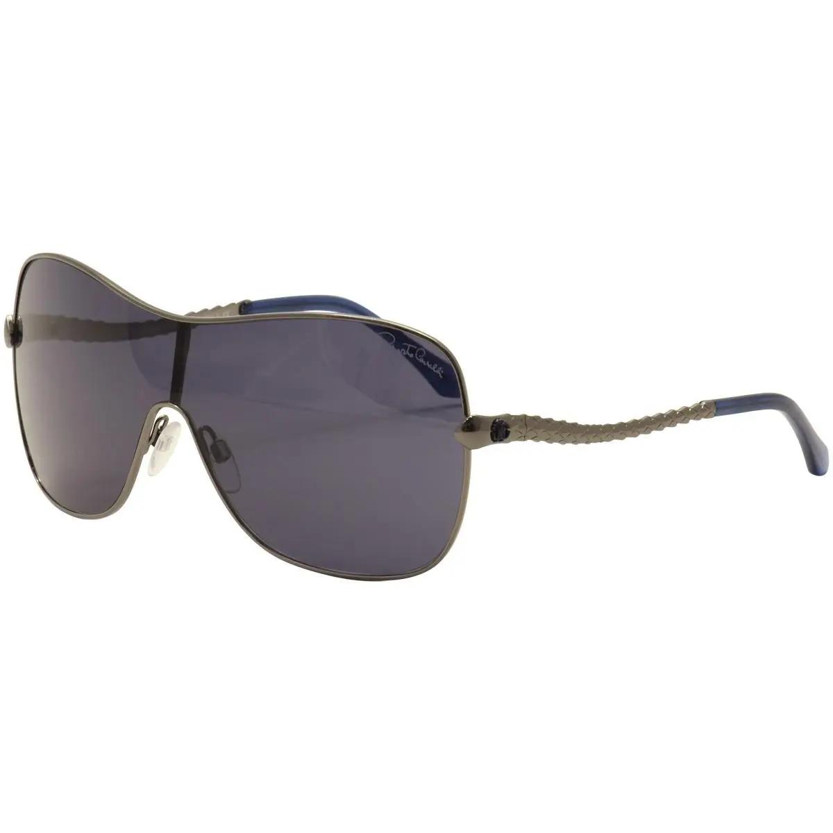 Women`s Agena 793S 793/S 08B Silver/blue Lens Shield Sunglasses by Roberto Cavalli