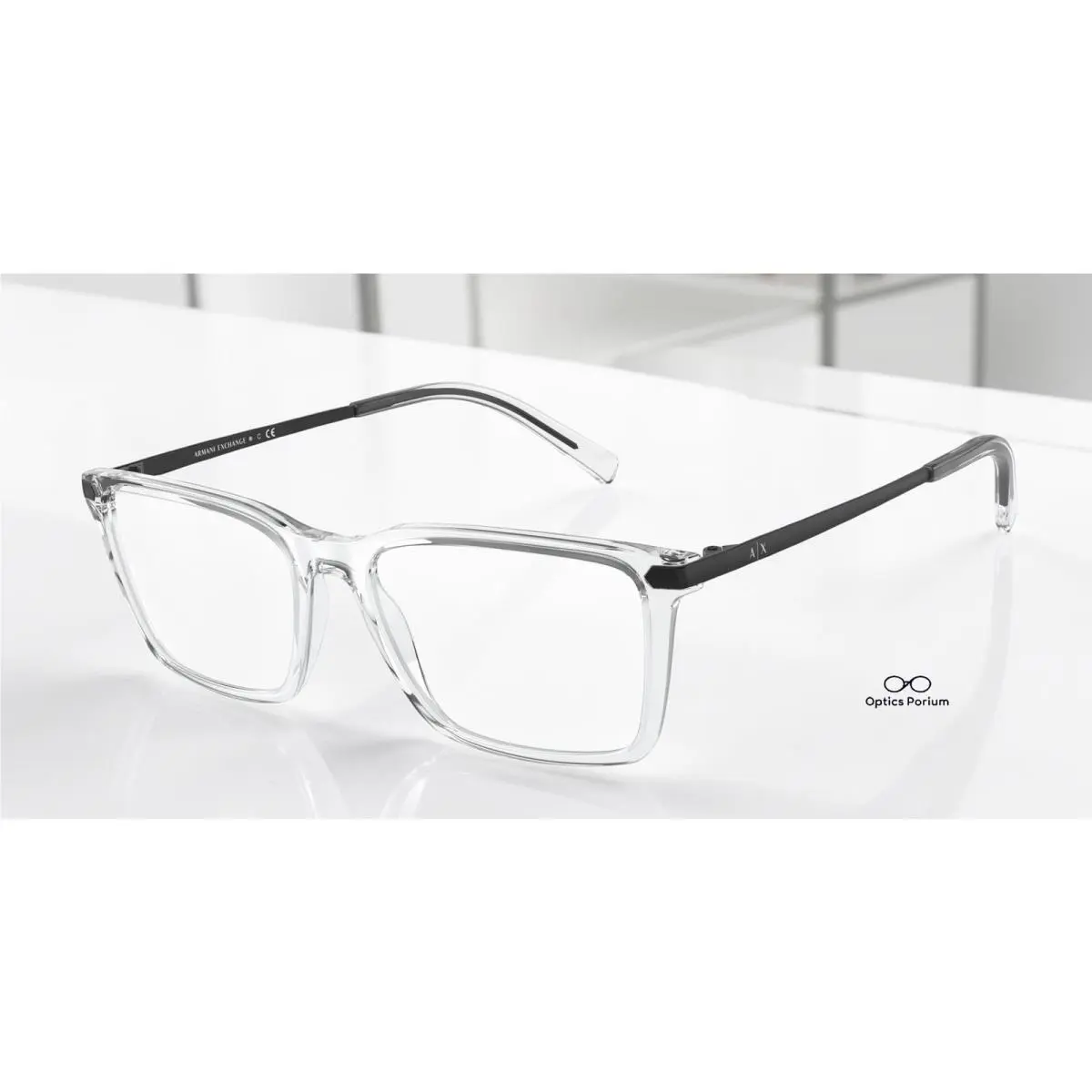 Armani Exchange AX3077 8333 Crystal Demo Lens 54 mm Men`s Eyeglasses