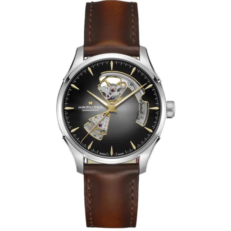 Hamilton Jazzmaster Open Heart Automatic Smoky Men`s Watch H32675581