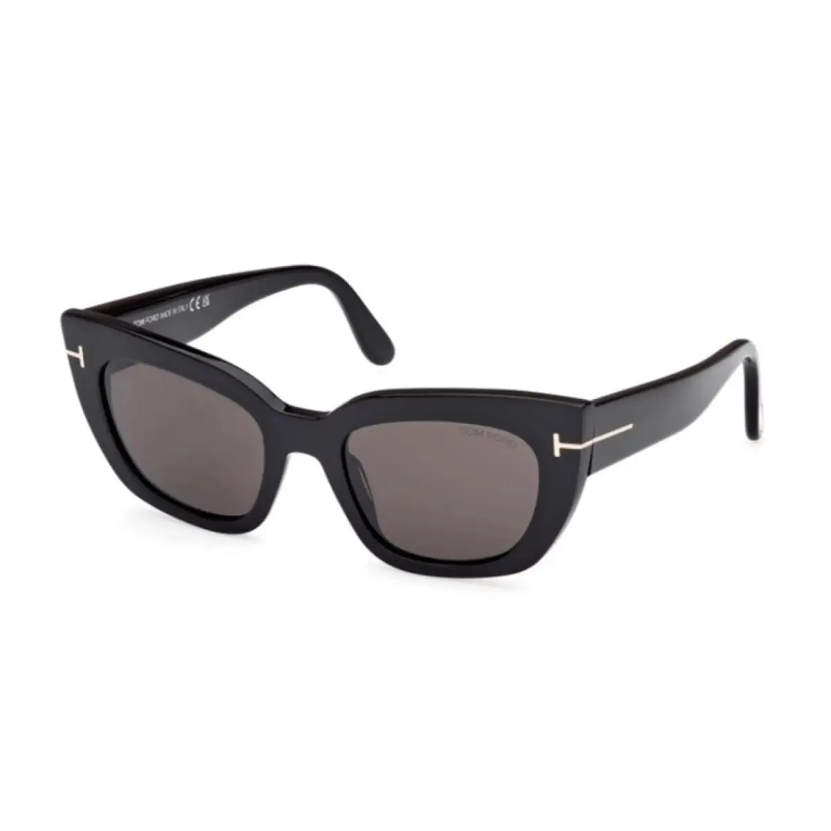 Tom Ford TF1190 01A Cat Eye Shiny Black/gray 53 mm Women`s Sunglasses Frame