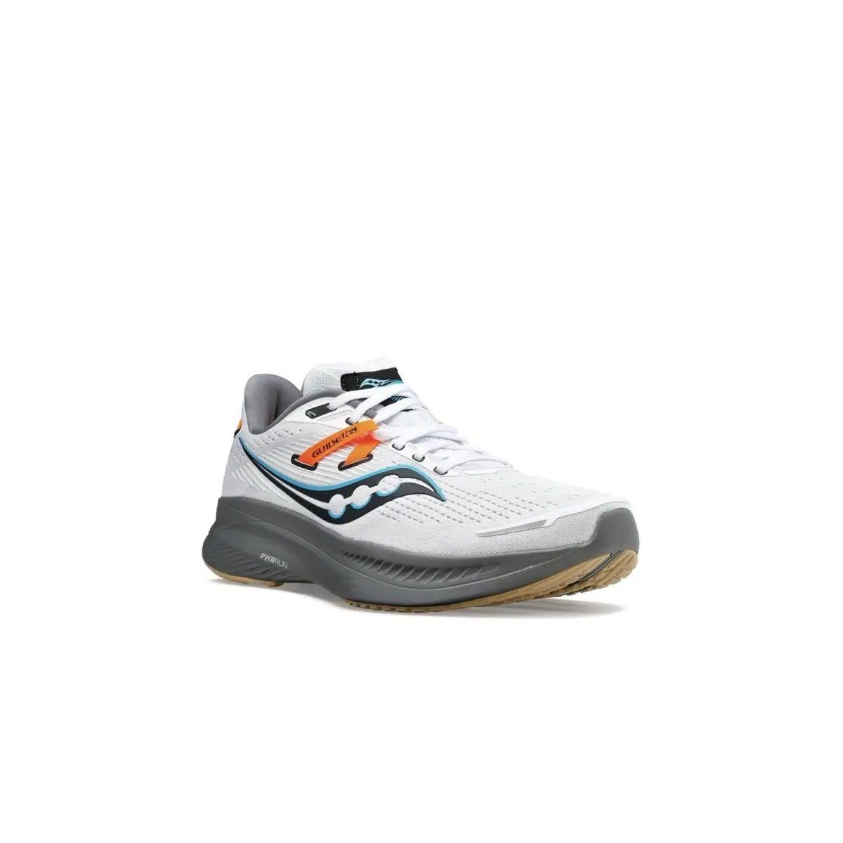 Saucony Men`s Guide 16 Running Shoes White/gravel US Size 7 Medium
