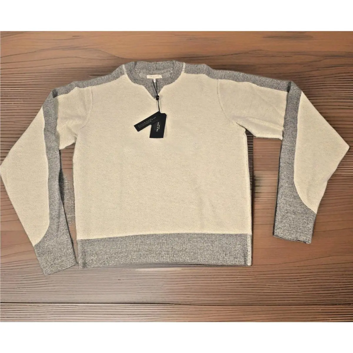 Rag Bone York Womens Heather Grey Utility Pullover Size Small