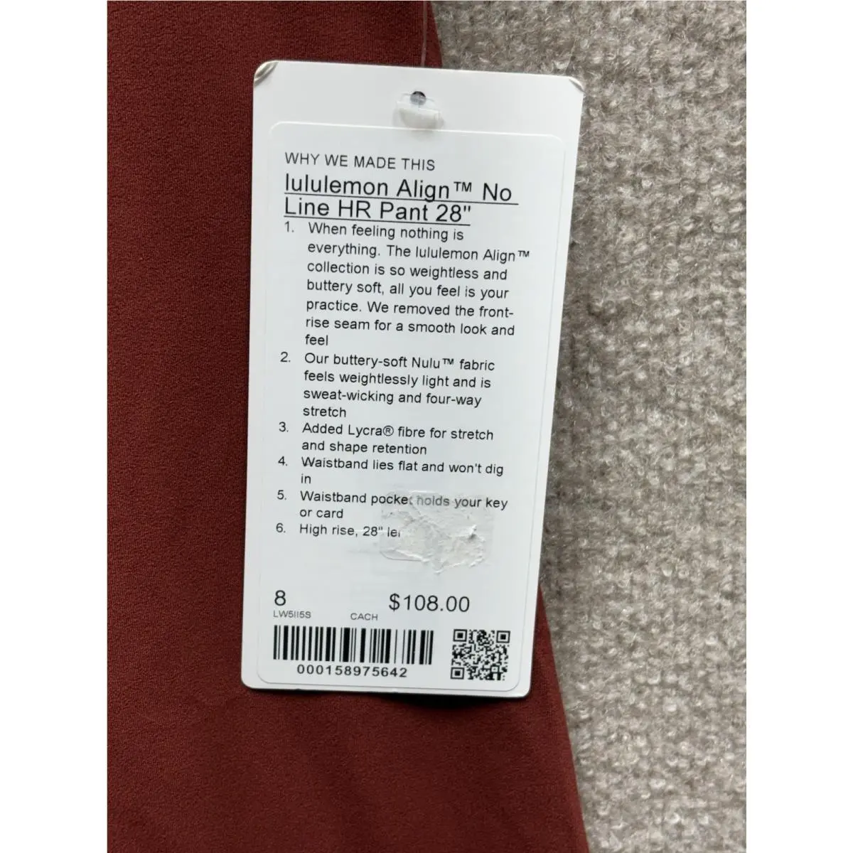 Lululemon clothing - Lululemon Align - Align - Red 1