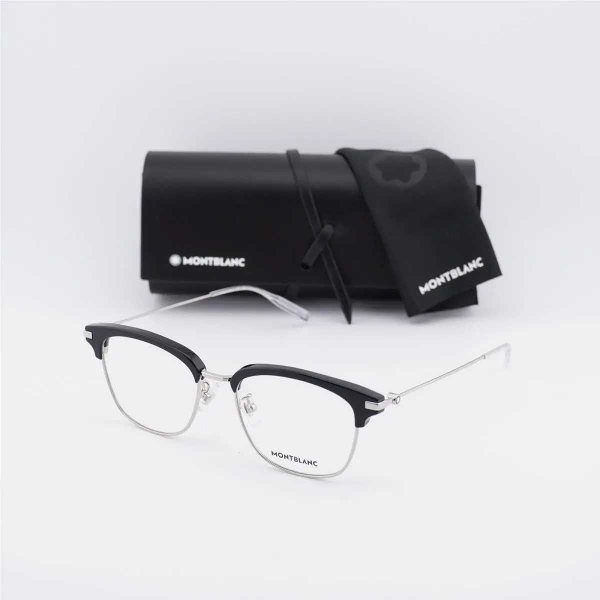 Montblanc MB0141OK 001 Black/silver 53mm Eyeglasses